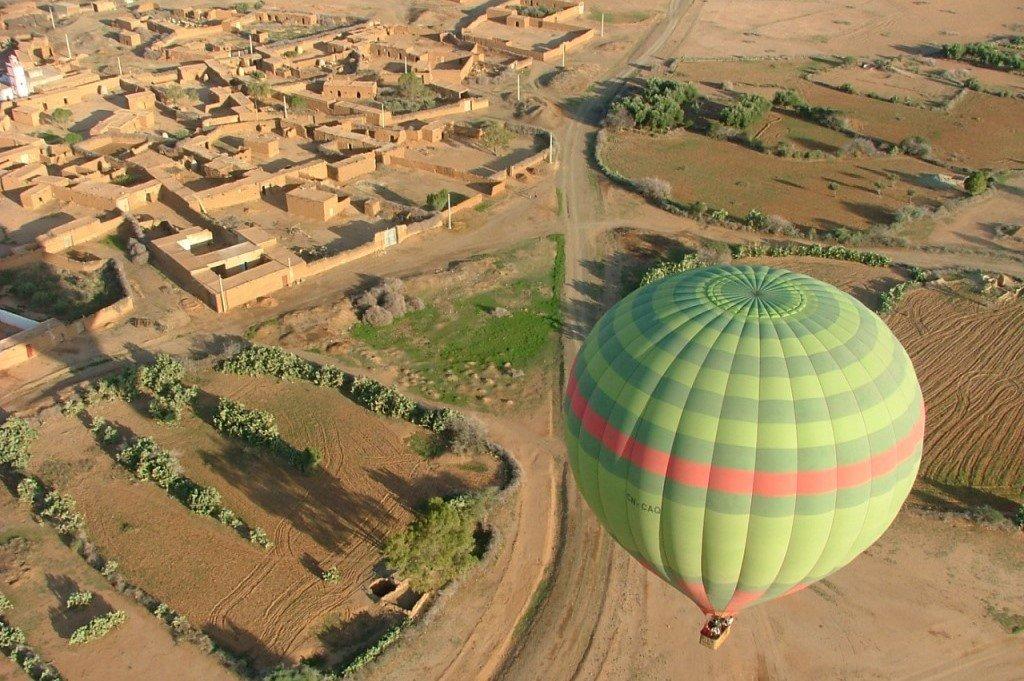hot air balloon flight berber village view