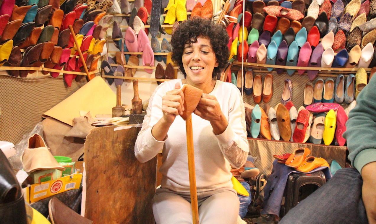 Babouche slippers crafts medina of Marrakech