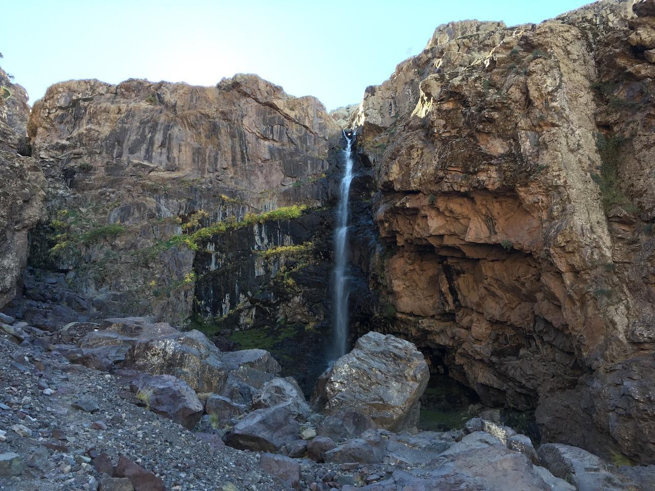 waterfalls roulidane high atlas in december