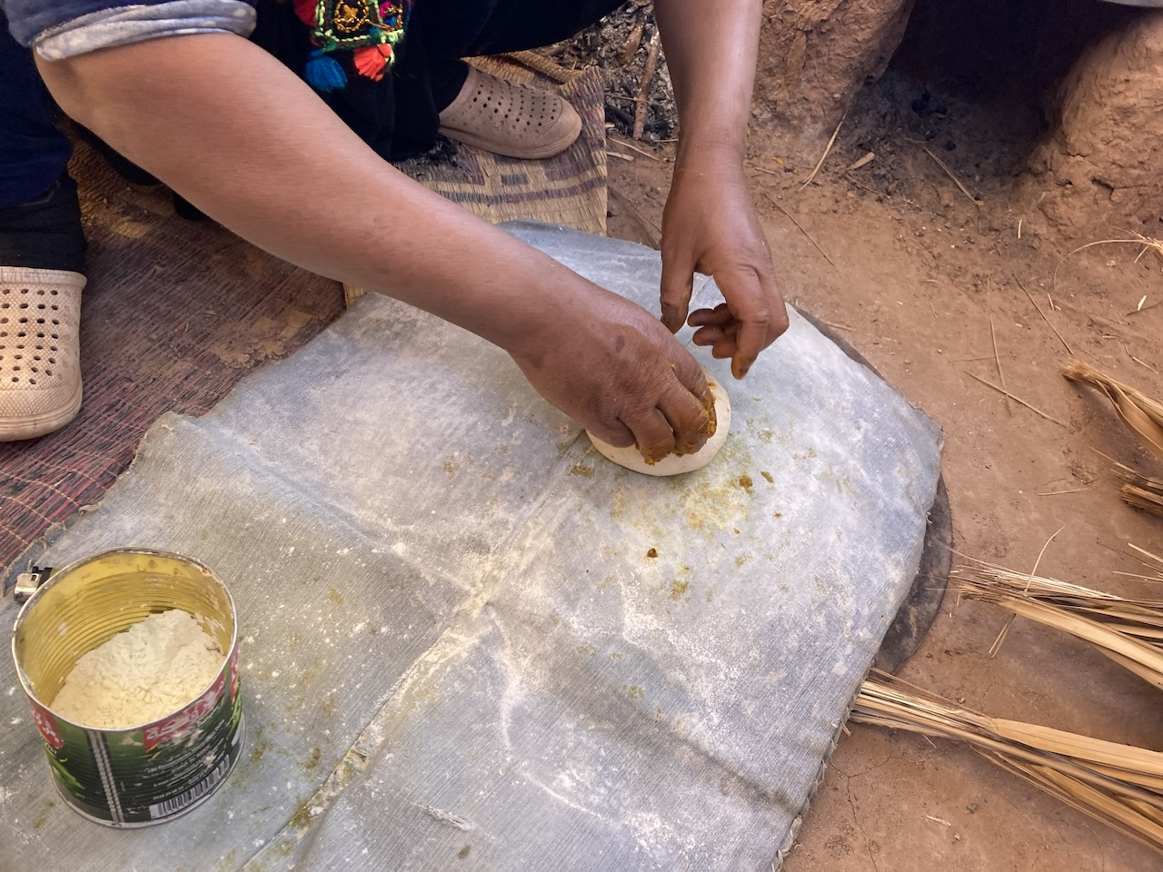 Bread baking with locals