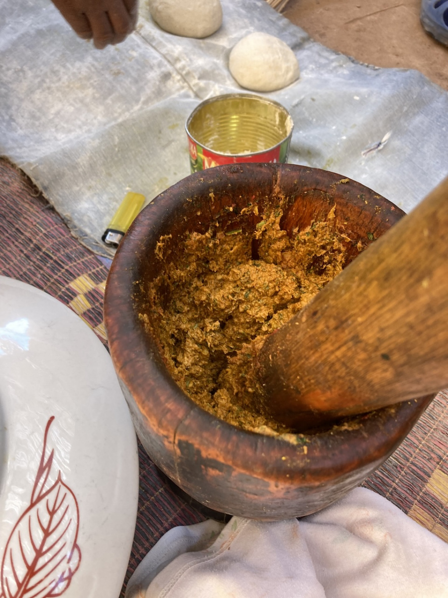 Bread baking with locals