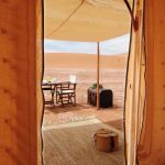 azalai camp view from inside tent