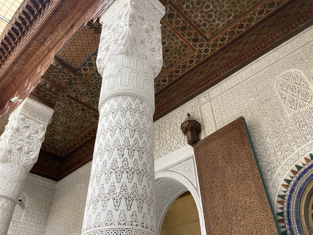 private tour from Marrakech Dar El Bacha palace detail