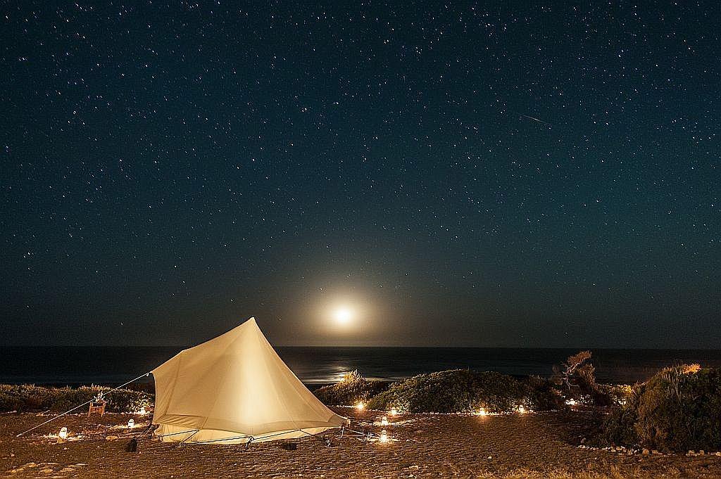 adounia camp by night