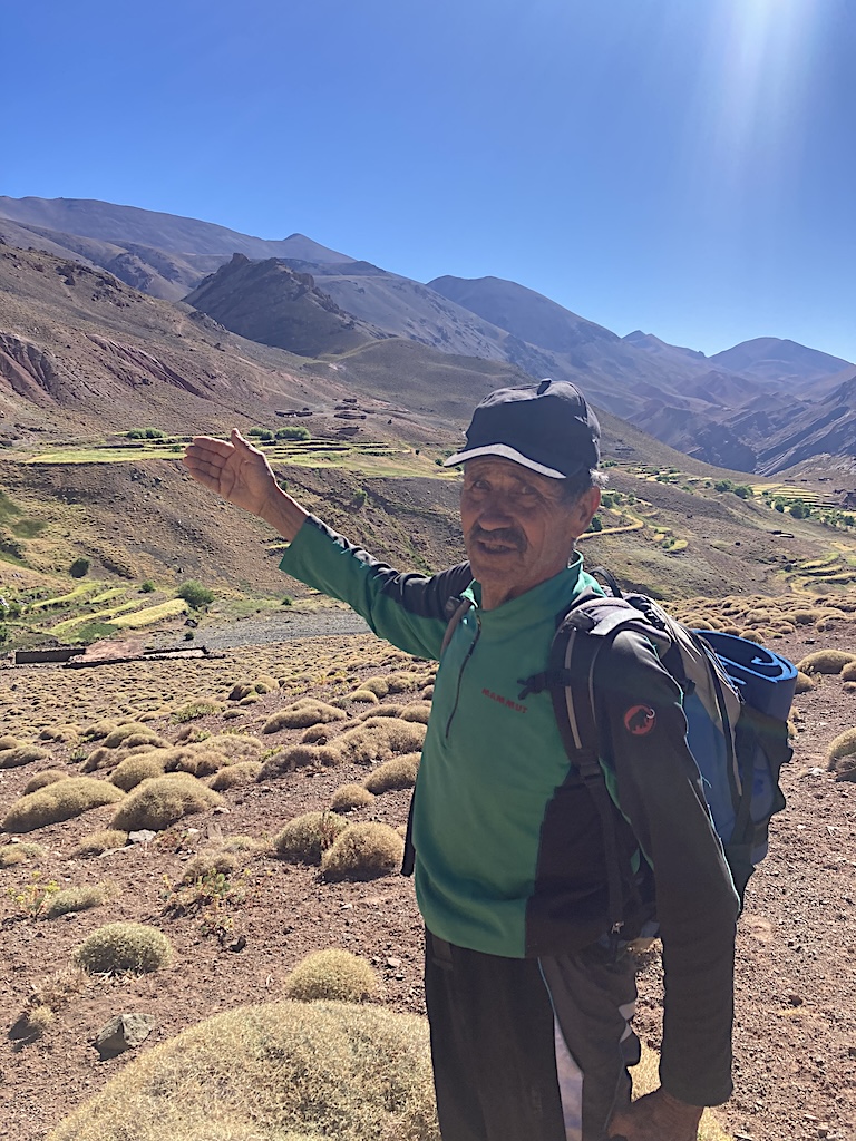 With local guide next to Mgoun peak High Atlas