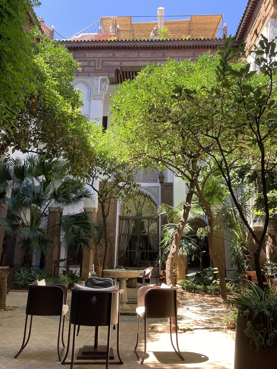 Riad Laaroussa courtyard 2023