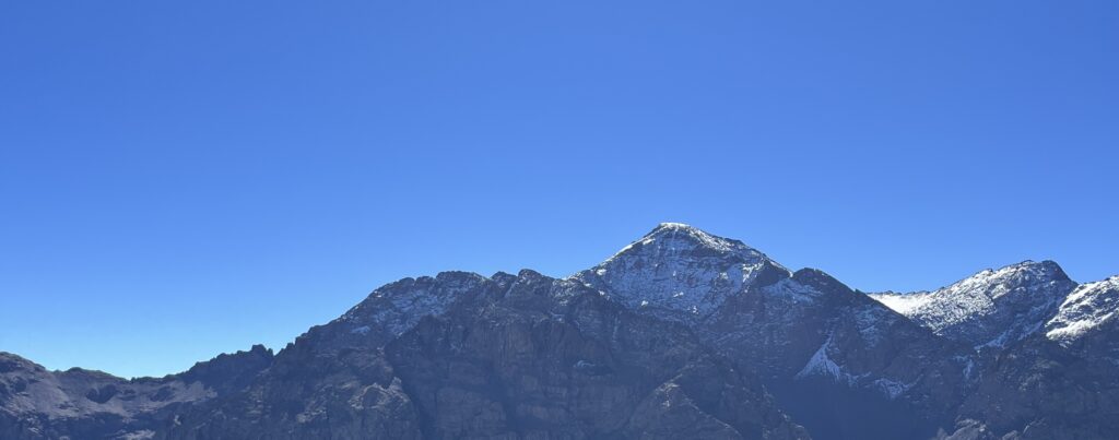 Mount Toubkal view from distance in October